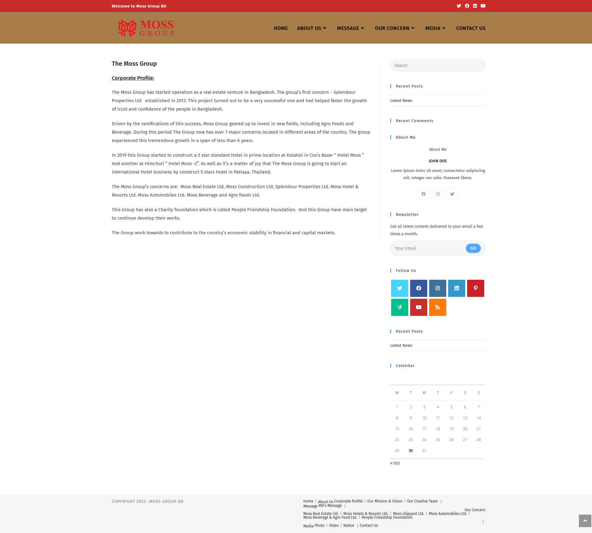 Moss Group – Corporate Business Website - Image 2